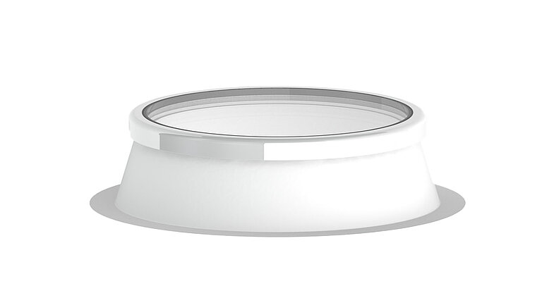 Kerek lapostetőablakok műanyag kerettel