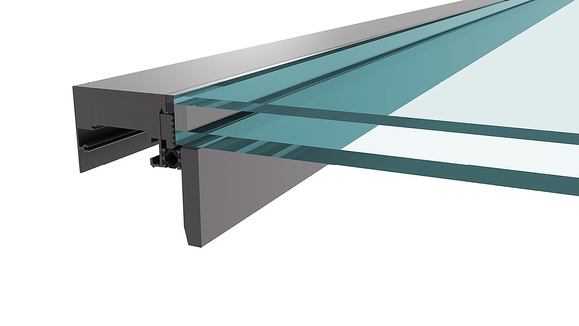 LAMILUX Modular Glass Skylight MS78 napfényvédő üvegezés, 2-rétegű