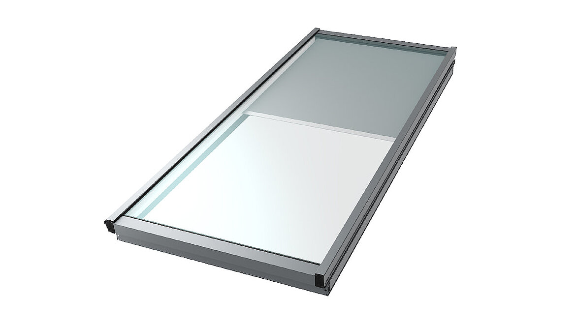 LAMILUX Modular Glass Skylight MS78 napfényvédő belső rolóval 