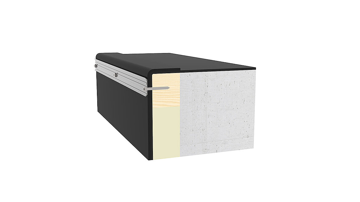 Moduláris üvegtető építési csatlakozás beton felépítménnyel